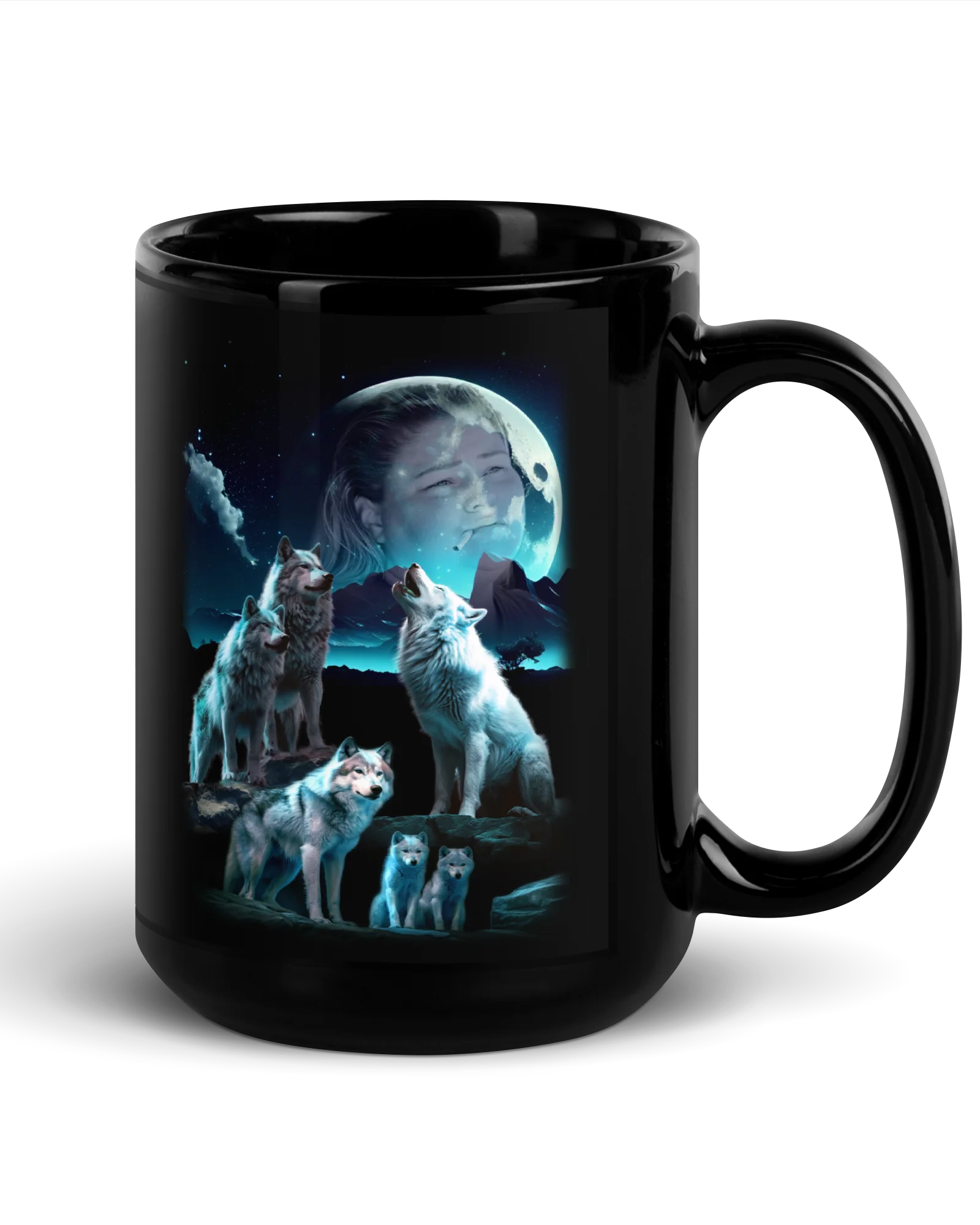 Blue Wolf Mug - Image 5